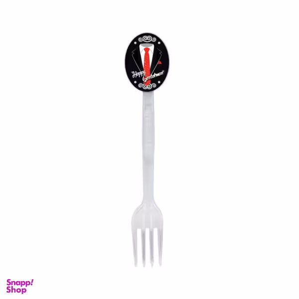 چنگال یک بار مصرف طرح کروات بسته 12 عددی