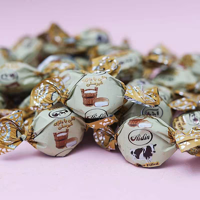 تافی مغزدار شیر عسل آیدین 1000گرم