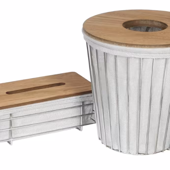 سطل و دستمال گرد مفتولی درب دار  در 4 رنگ 