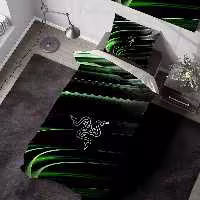 روتختی گیمینگ طرح ریزر برند گیم رنگ مشکی سبز  WA-1891-s