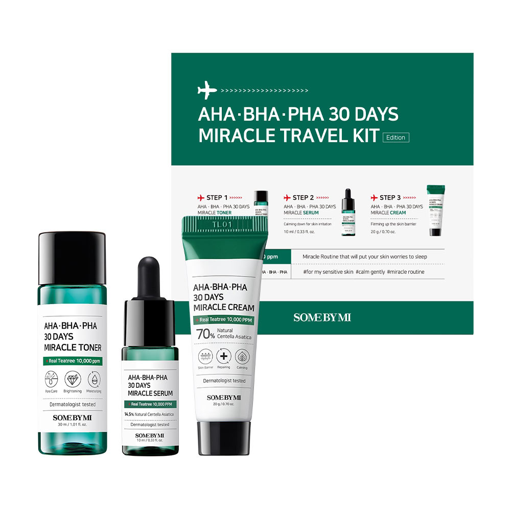 کیت ضد جوش معجزه 30 روزه سام بای می Some By Mi AHA BHA PHA 30 Days Miracle Travel Kit • خوش آرا