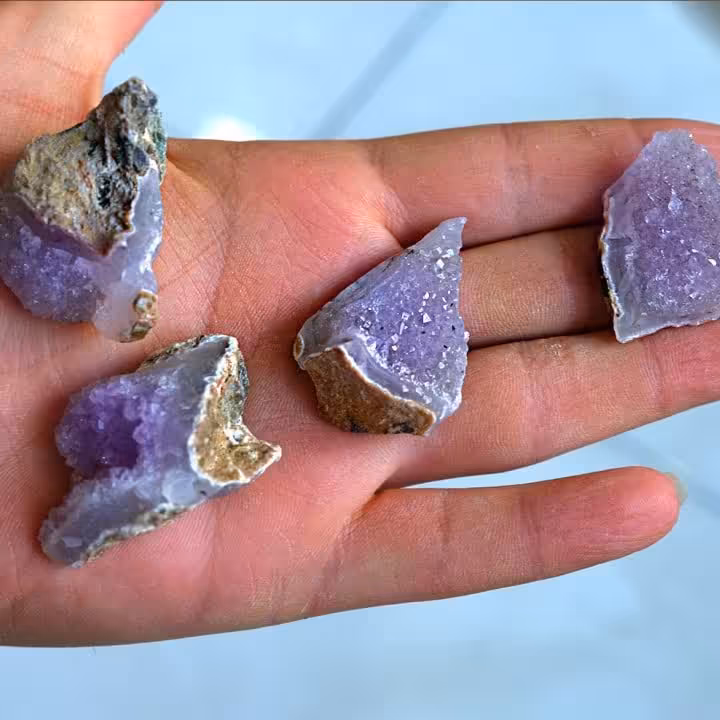 بسته 4 تایی سنگ اماتیس یاسی رنگ