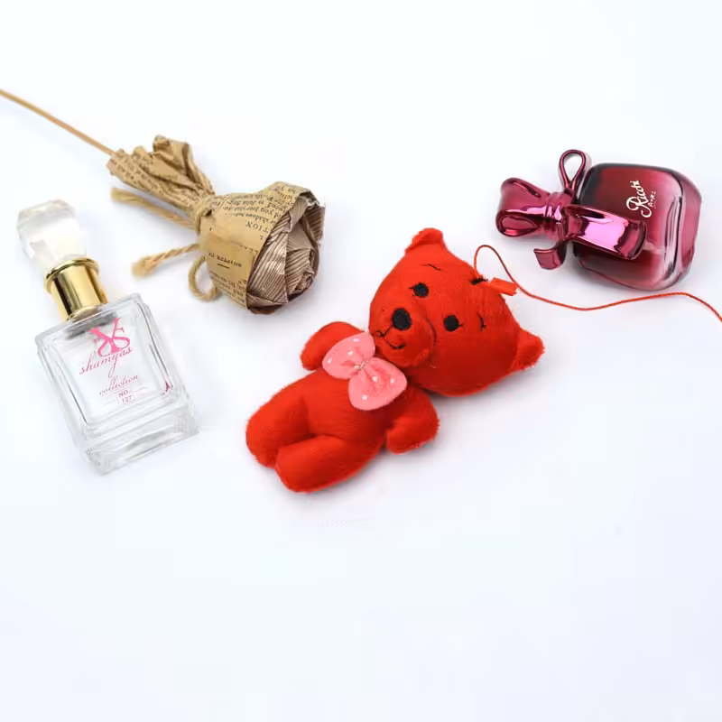 عروسک خرس عاشق قرمز ♥️ (پکیج 2 عددی)