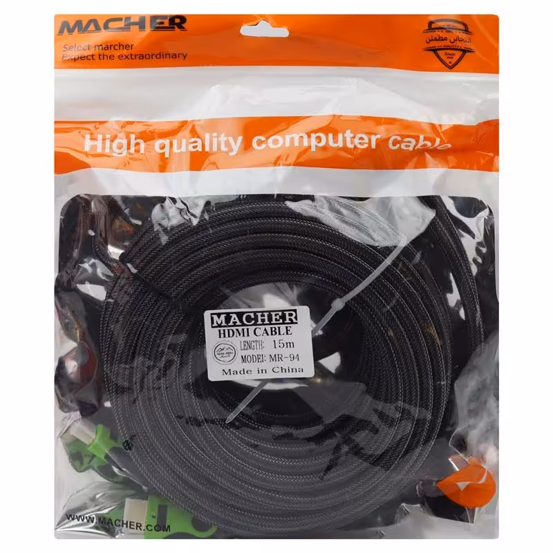 کابل Macher MR-94 HDMI 15m پوست ماری‌کابل HDMI مچر مدل MR94 به طول 15 متر