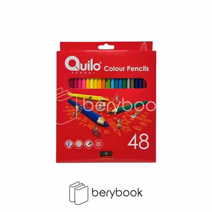 Quilo / کوییلو / مداد رنگی / 48 رنگ / جعبه مقوایی / همراه تراش / 634160