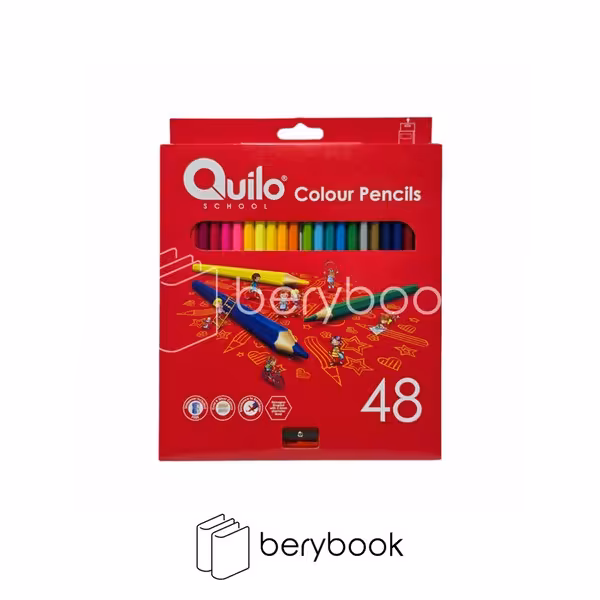 Quilo / کوییلو / مداد رنگی / 48 رنگ / جعبه مقوایی / همراه تراش / 634160