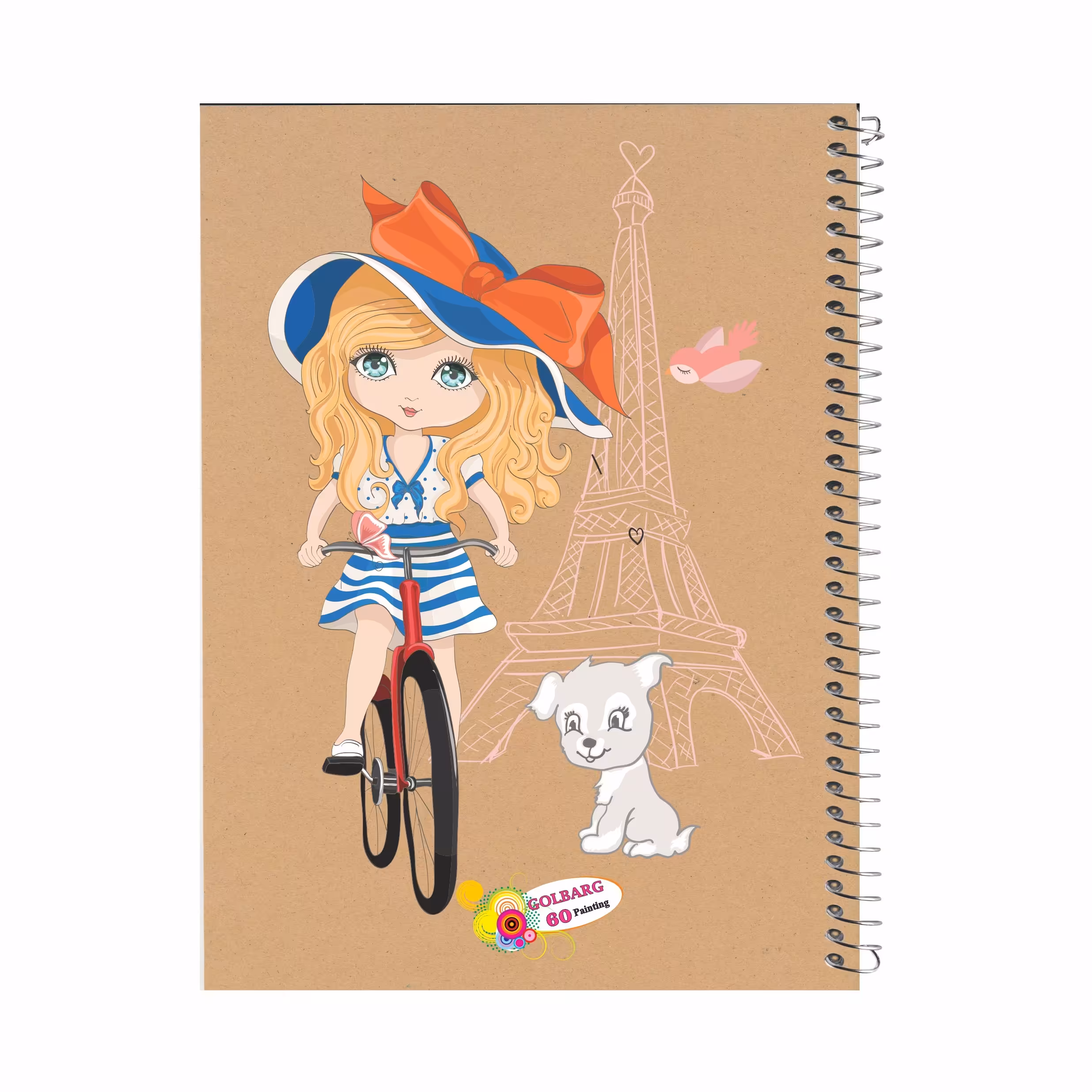 دفتر نقاشی 60 برگ گلبرگ طرح دخترانه کد 189