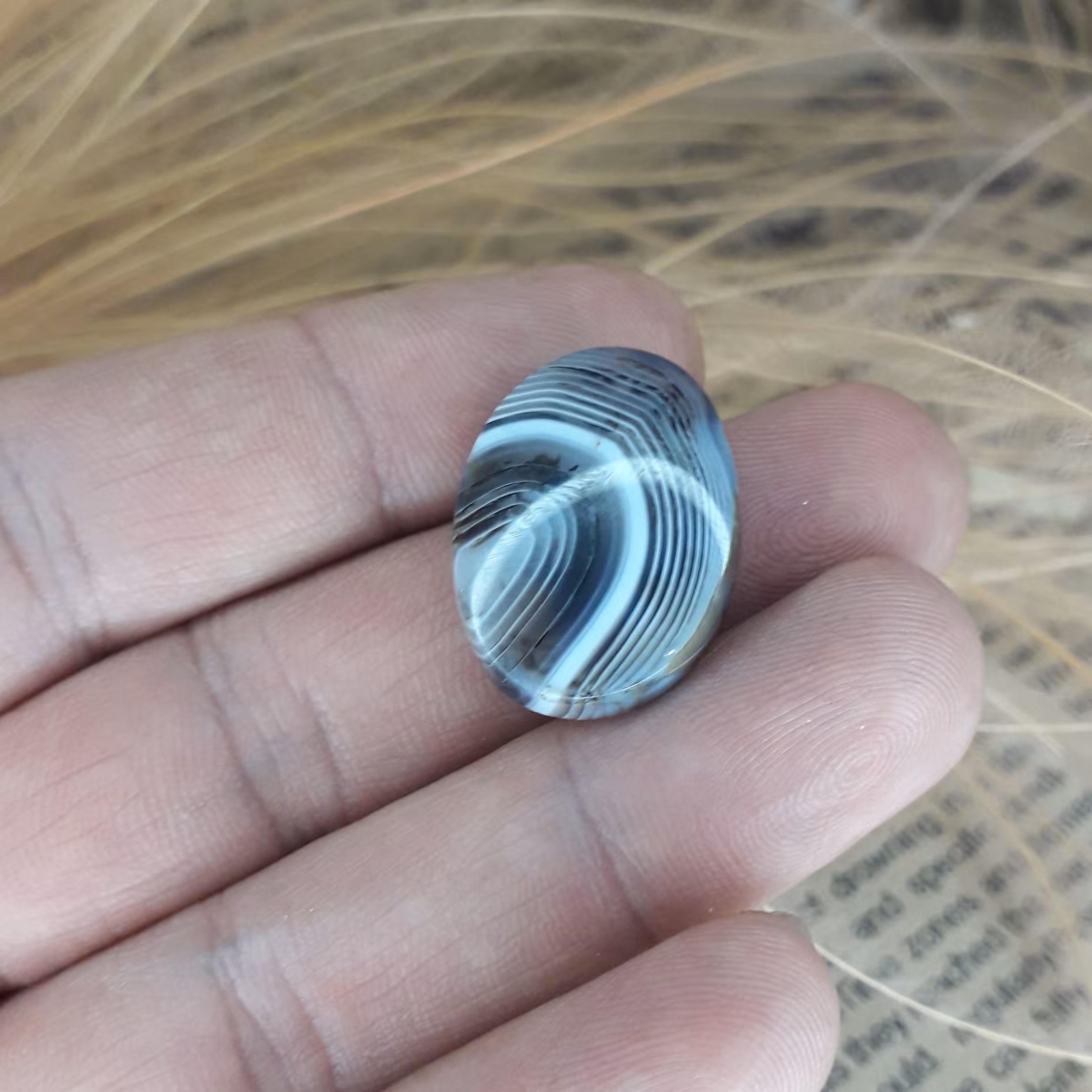 عقیق سلیمانی خوش رنگ و طرح جذاب