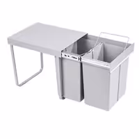 سطل زباله کابینتی مدل دو مخزن 24 لیتری (پس کرایه)