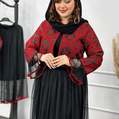 ست یلدایی کت تافته دامن تور آستردار