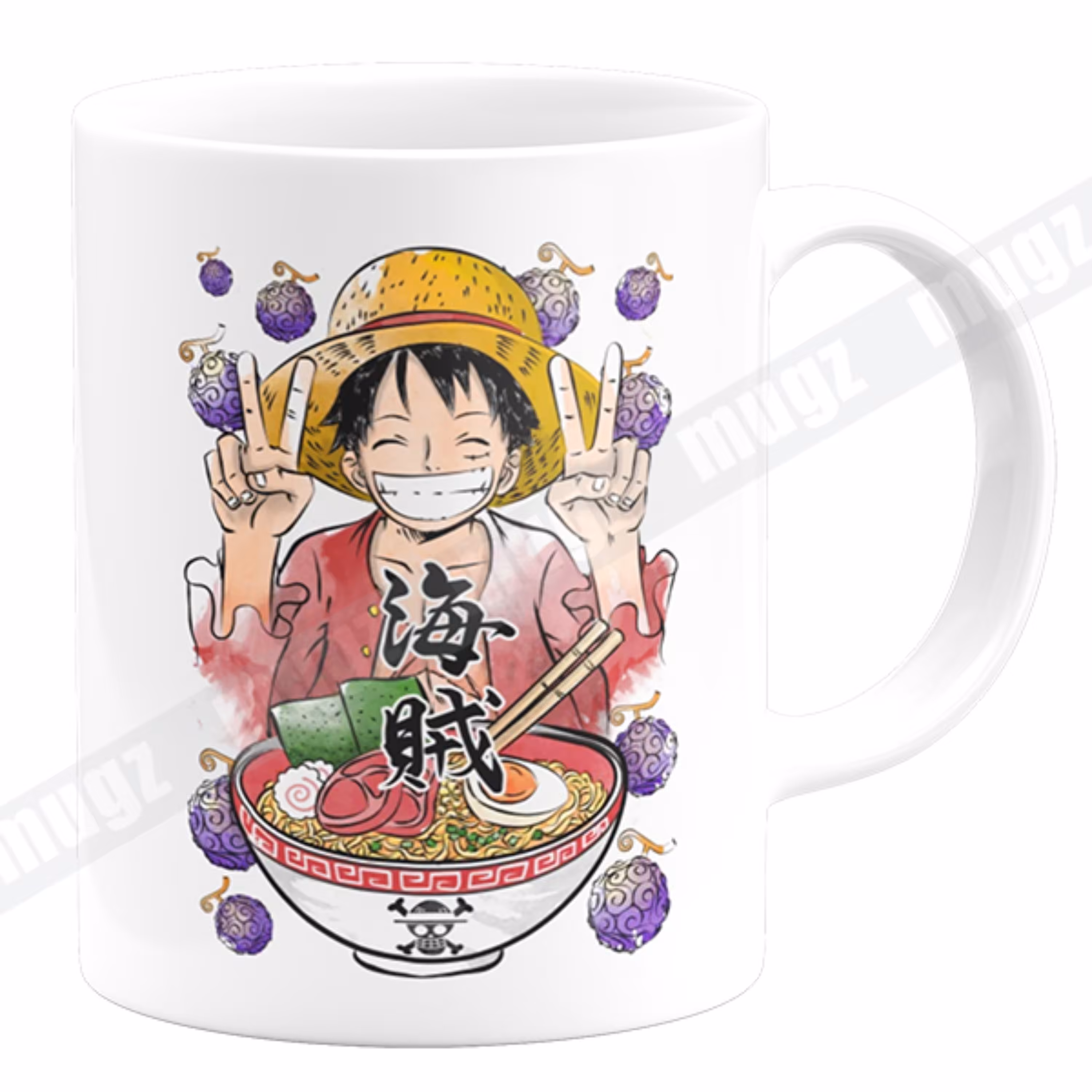 ماگ سرامیکی سفید طرح وان پیس کد 09 (One Peace)