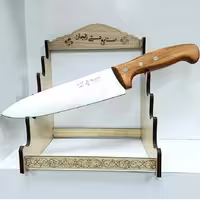 چاقوی زنجان چاقوحیدری زنجان دسته چوب راش تیغه فولاد استیلنس حیدری ضدزنگ مخصوص آشپزخانه تیز وبرنده طول کل 30 سانت تیغه 16