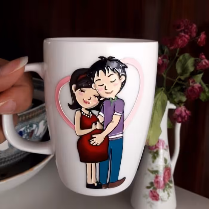 ماگ ویترای | نقش برجسته| لیوان| طرح بارداری| هدیه و سوپرایز| پدر| مادر| جشن تعیین جنسیت| عاشقانه| نوزادی| ارسال رایگان