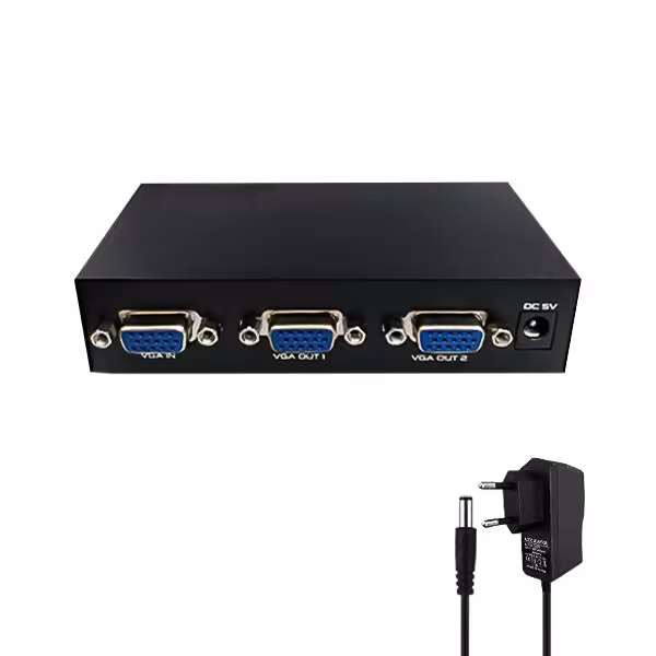 اسپیلیتر 2 پورت VGA آداپتوردار مدل 2002