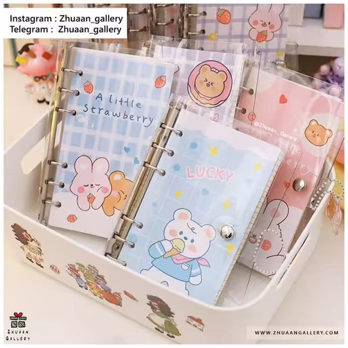 ست کلاسور 6 حلقه شفاف حیوانات