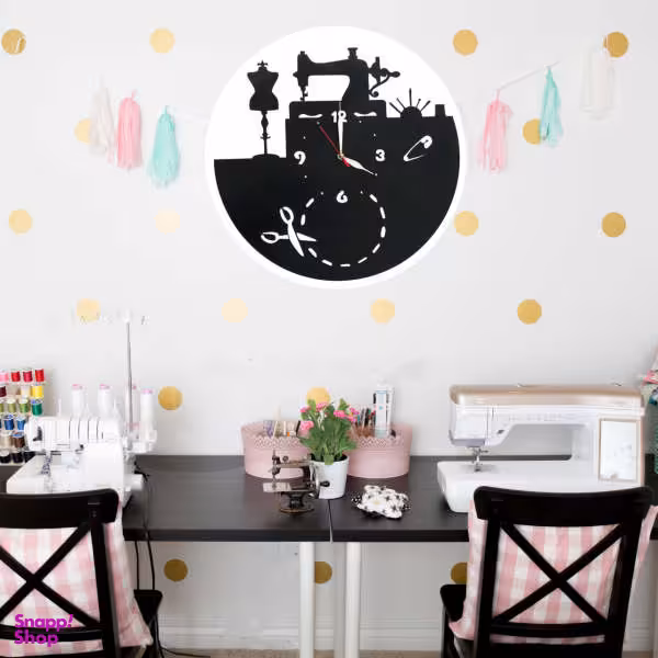 ساعت دیواری مهدی یار طرح چرخ خیاطی