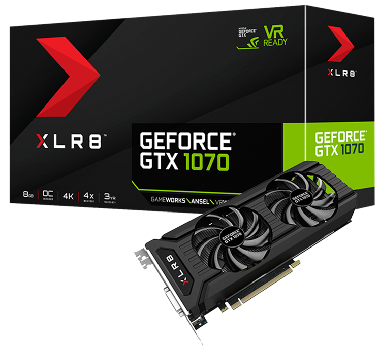 کارت گرافیک پی ان وای مدل GTX 1070 XLR8 Gaming OC با حافظه 8 گیگابایت