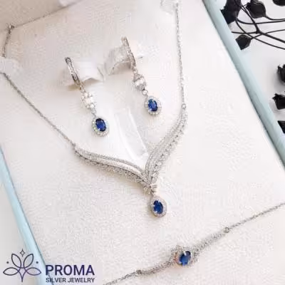 سرویس نقره زنانه طرح ملکه مدل PRM65