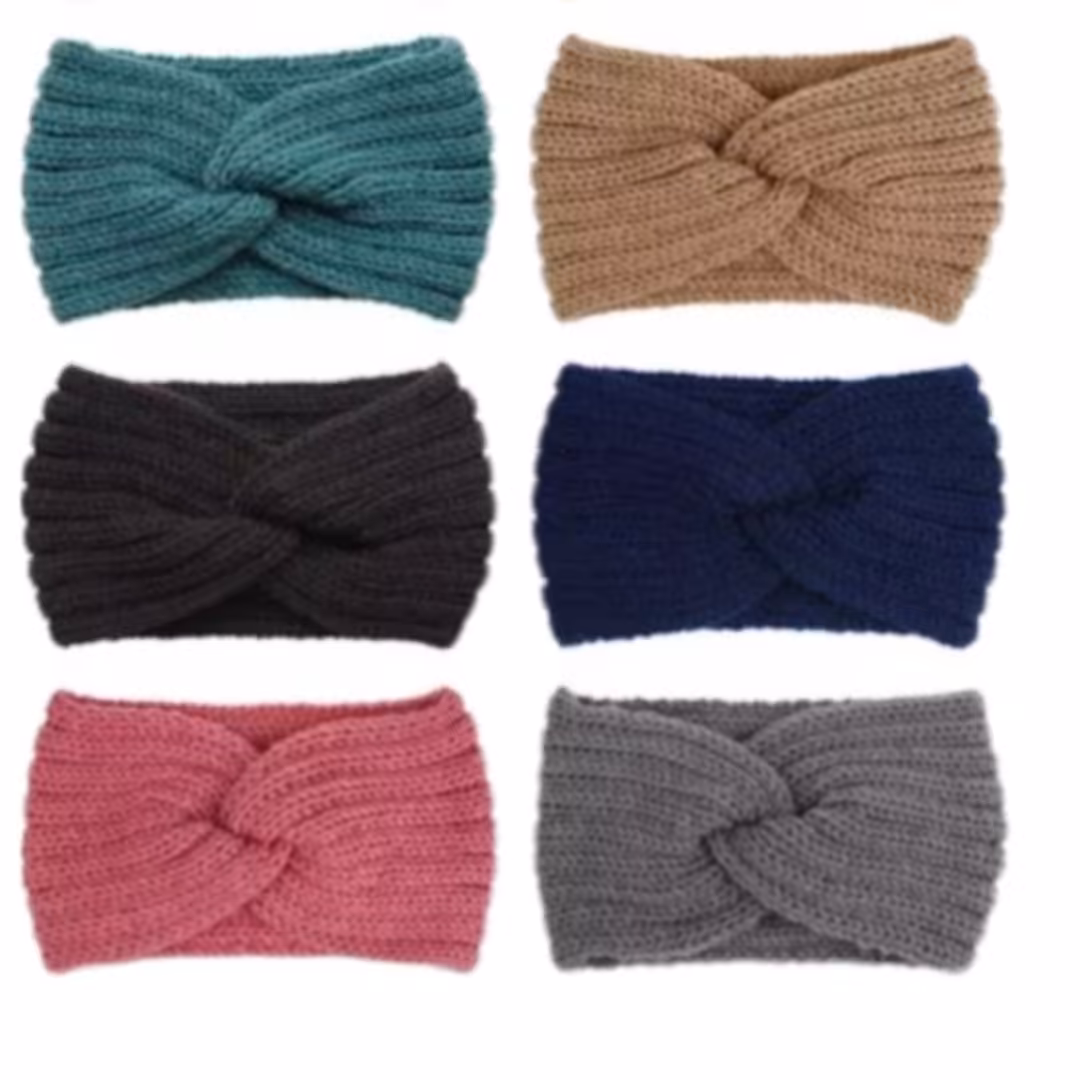 هدبند بافتنی شیک مدل مارپیچ