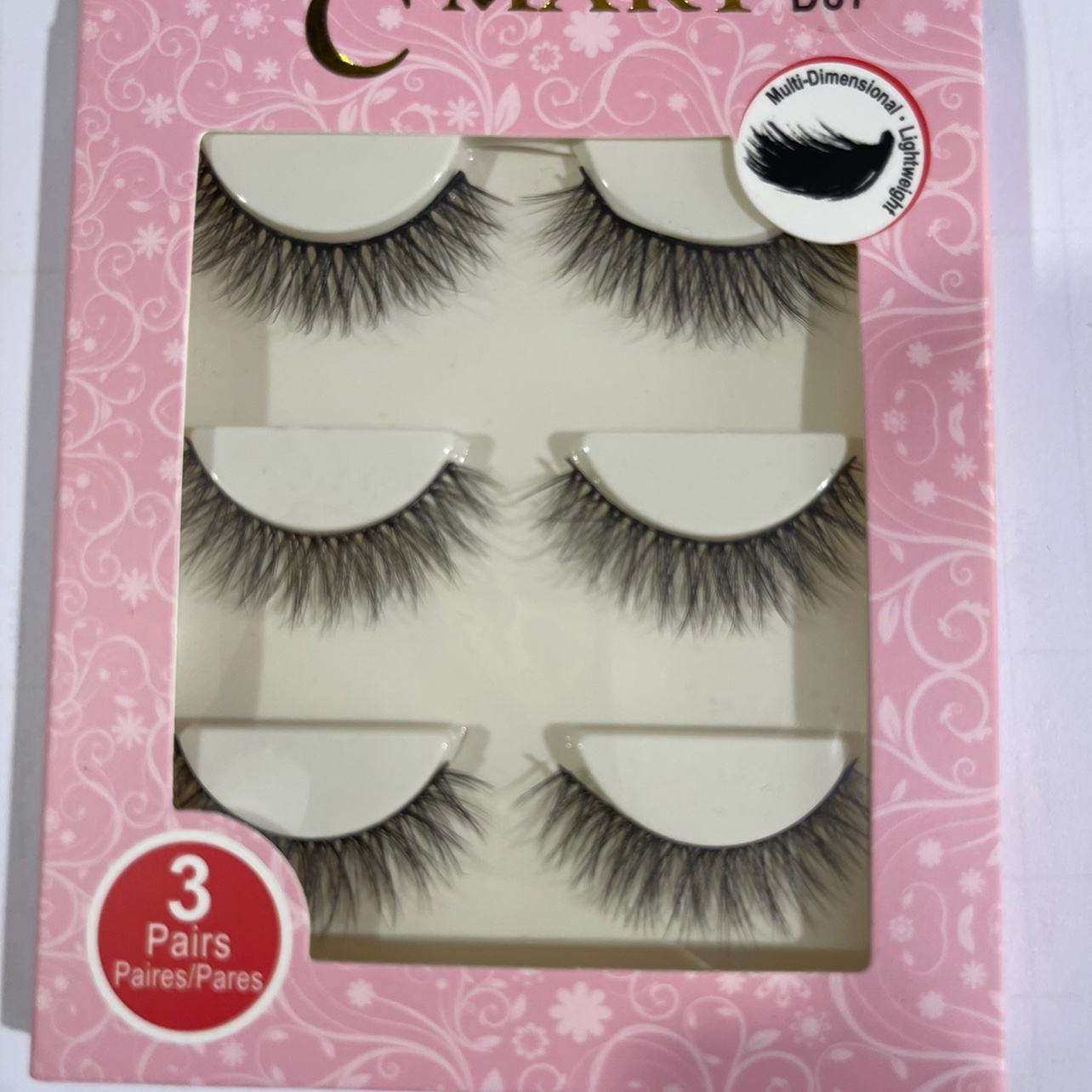 مژه مصنوعی  3D  برند سی مری مدل 87 پر کننده مژه پلاستیکی بسیار ظریف و حالا دهنده