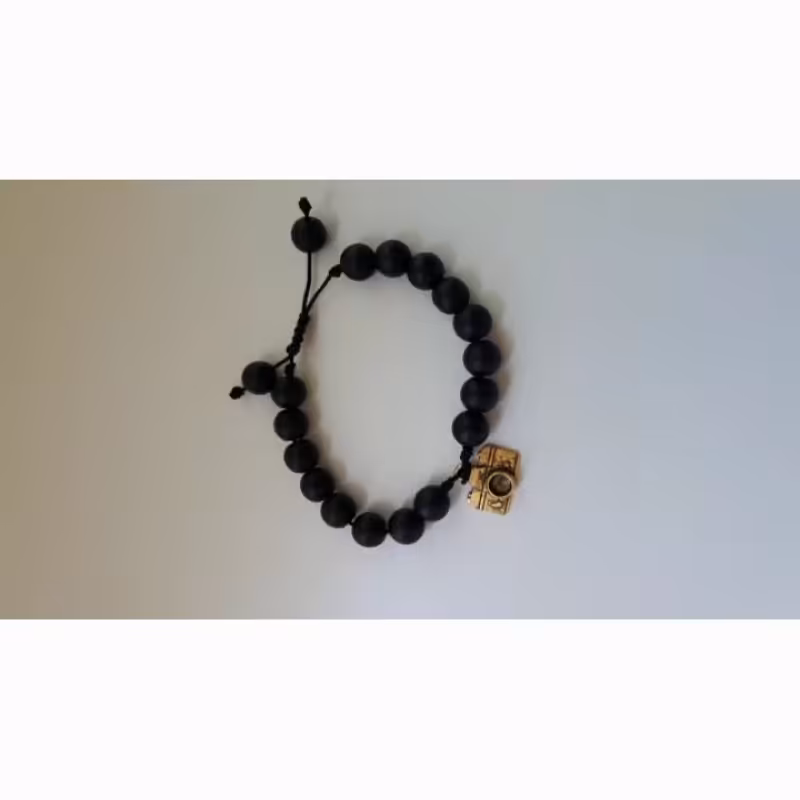 دستبند مروارید اونیکس با اویز دلخواه 