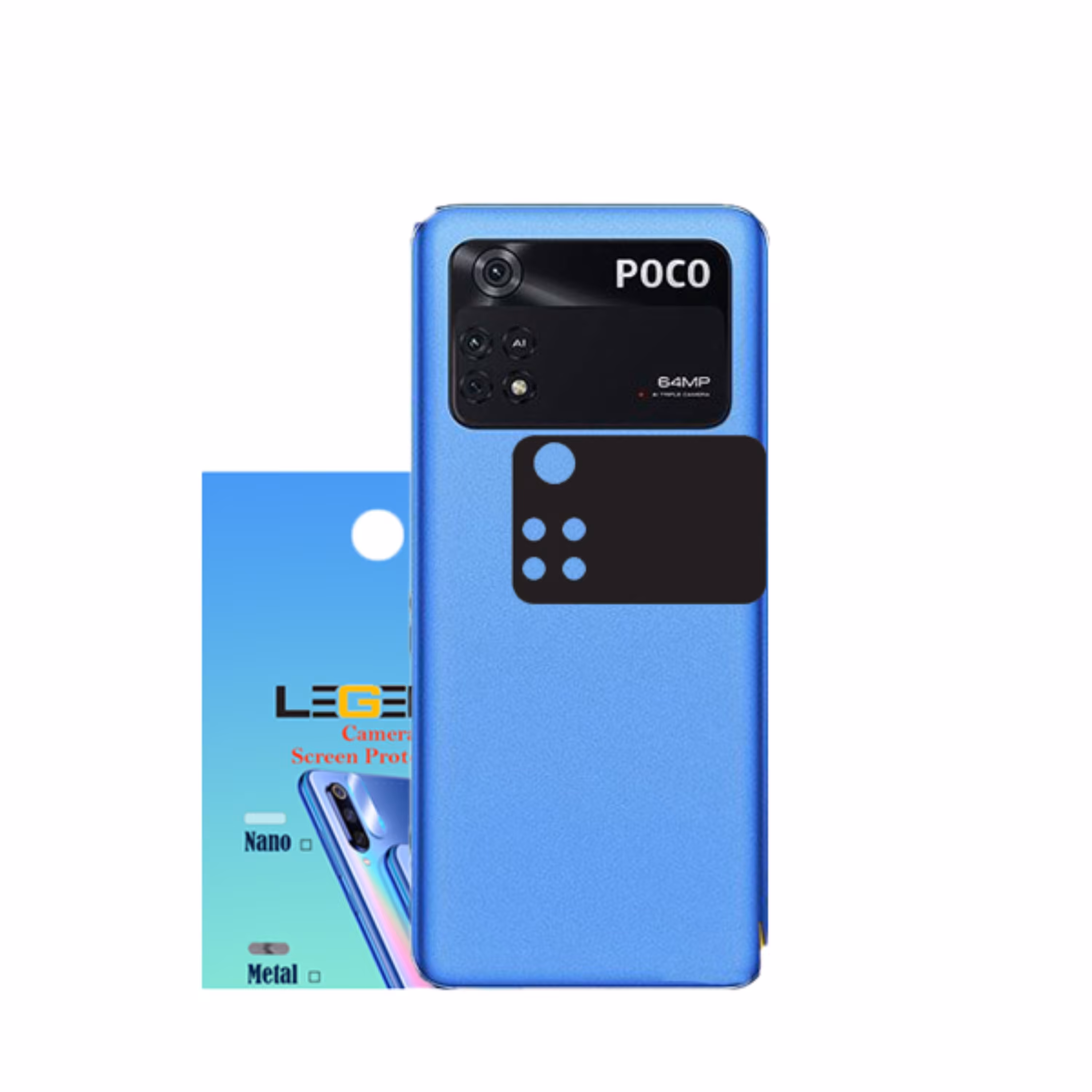 محافظ لنز دوربین مدل لجند مناسب موبایل شیائومی Poco M4 Pro 