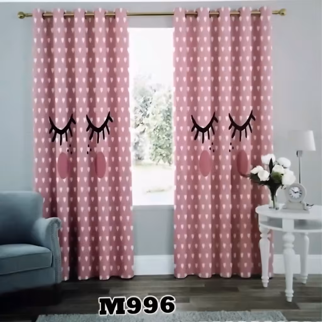 پرده چاپی پانچ دو قواره  طرح  مدرن کد m996