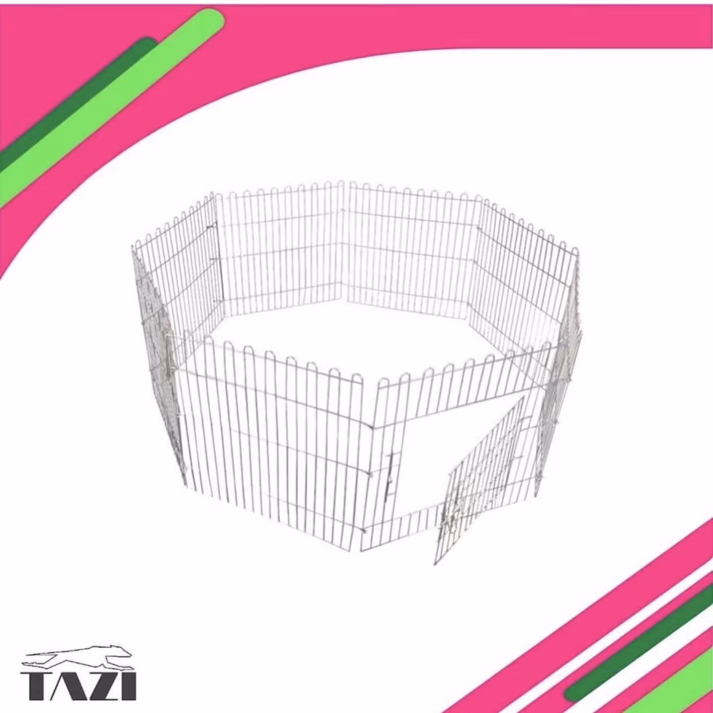 پارک سگ و حیوانات خانگی _ محدودکننده_ هشت ضلعی ارتفاع 95_ استیل