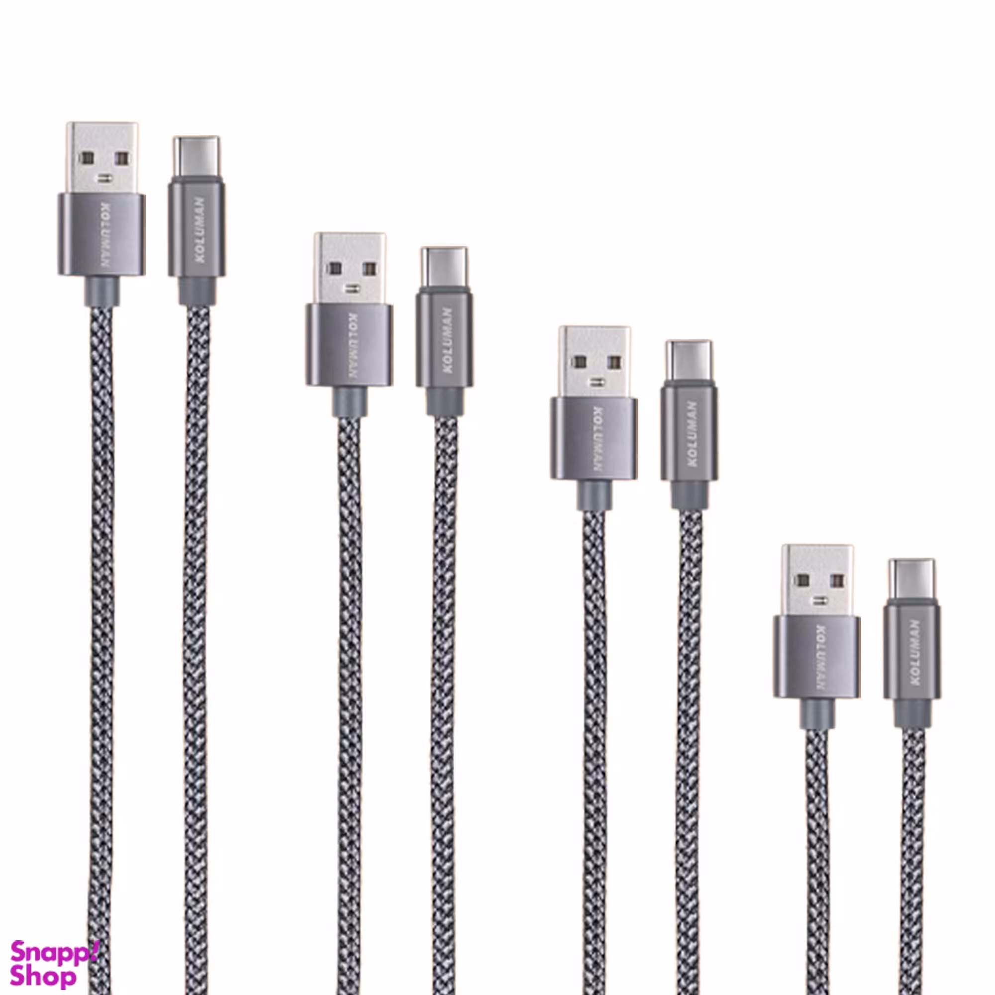 کابل تبدیل USB به USB-C کلومن مدل Kd-P19 مجموعه 4 عددی