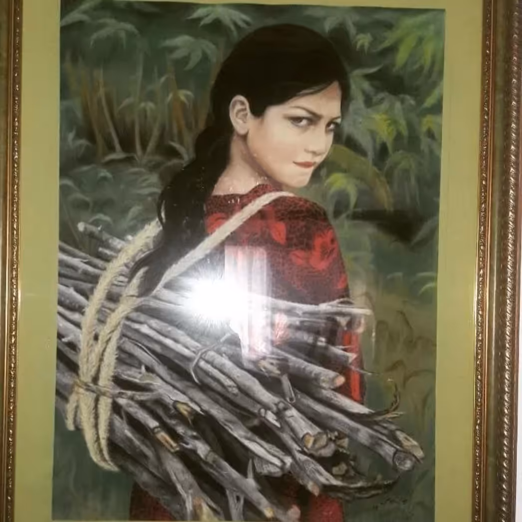 تابلوی نقاشی دختر روستا