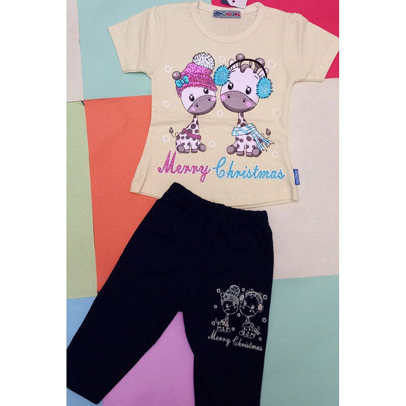 تیشرت شلوارک دخترانه نوزادی سایز 3مناسب 4تا6ماه