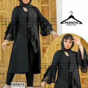 مانتو زنانه اسکاچی مدل بلند آستین کلوش