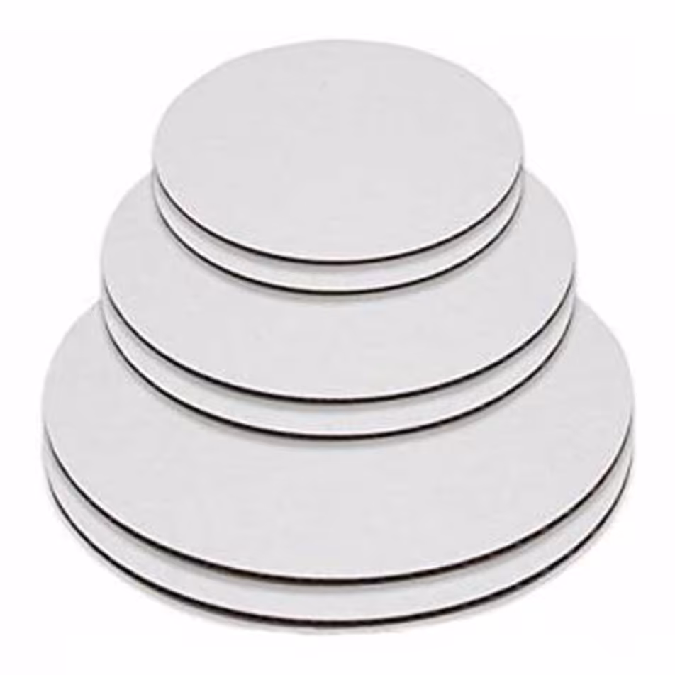 صفحه زیر کیکی گرد ام دی اف قطر 20 سانت یک طرف سفید یک طرف قرمز 10 تایی 