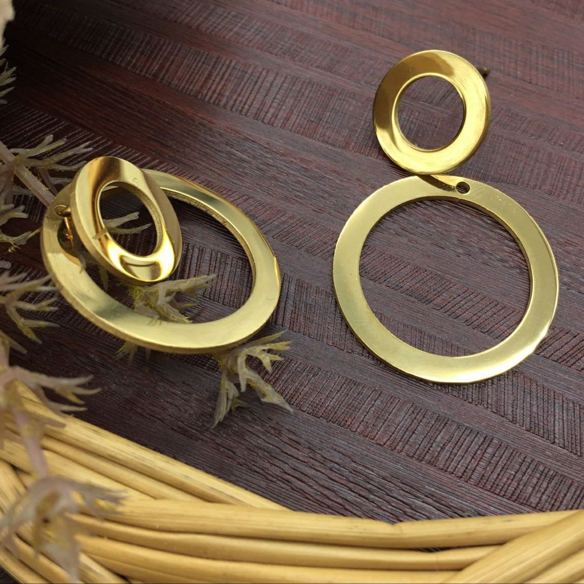گوشواره استیل هندسی دایره