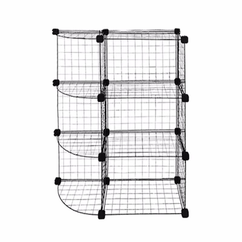 ست قفسه مشبک مدل یک طرف هلالی سه طبقه سایز 32x32(ارسال پس کرایه و به عهده مشتری)