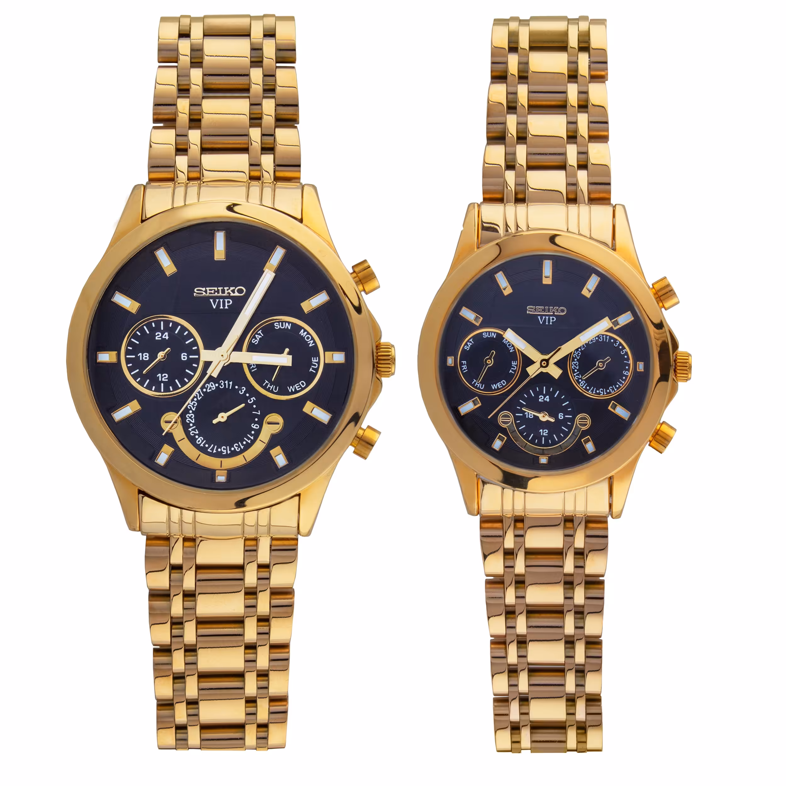 ست ساعت مچی عقربه ای مردانه و زنانه- سیکو- فول دیت -مدل WS-31