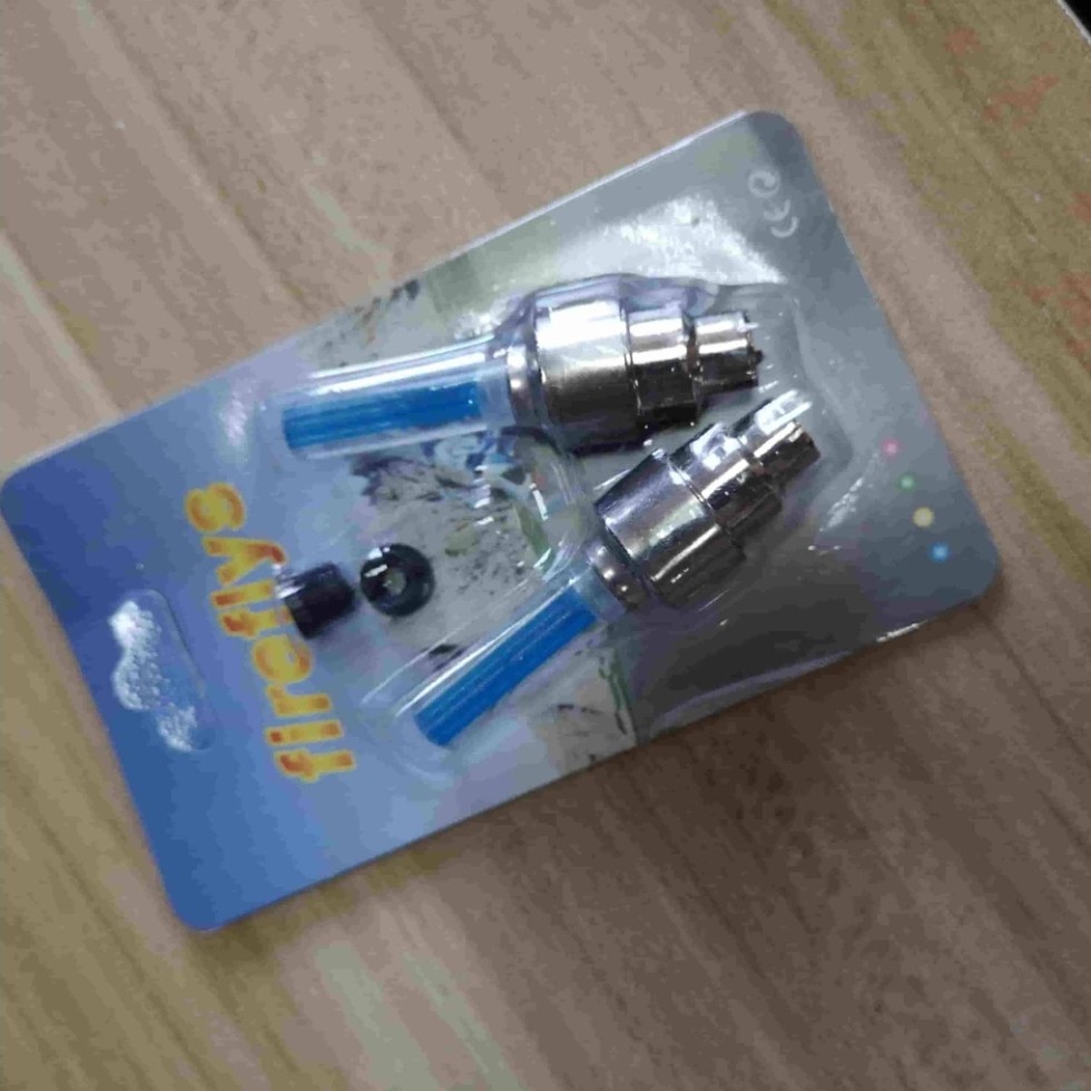 سر والف چراغ دار رنگ آبی بسته دو عددی مناسب برای دوچرخه موتور سیکلت و خودرو
