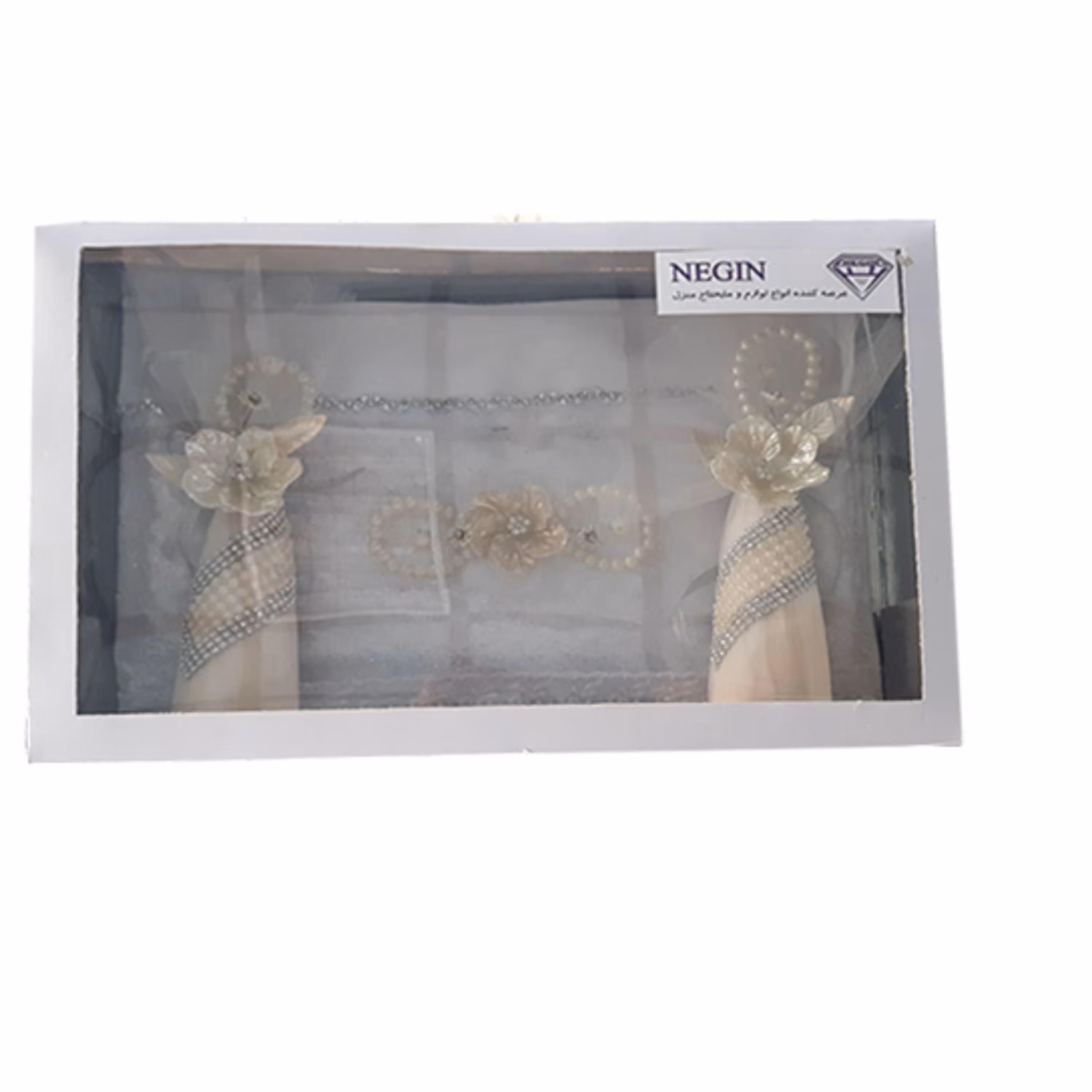 ست قندساب وسفره عقد گل کریستال