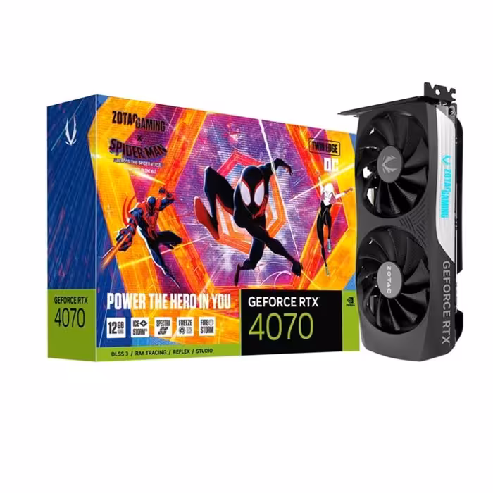 کارت گرافیک زوتک مدل Zotac GeForce RTX 4070 Twin Edge OC 12GB GDDR6X Spider-Man
