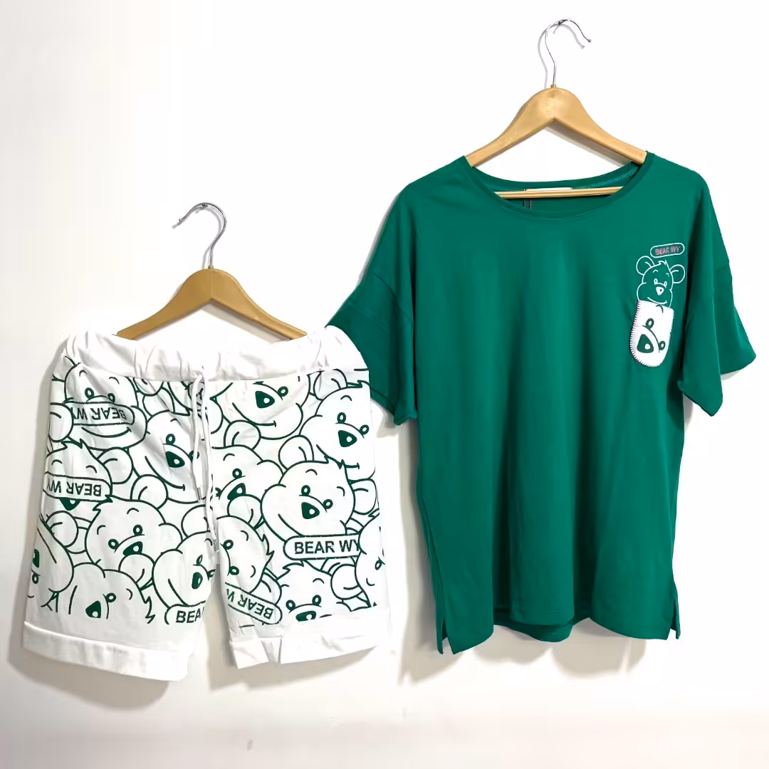 ست تیشرت و شورت نخ و پنبه با کیفیت
