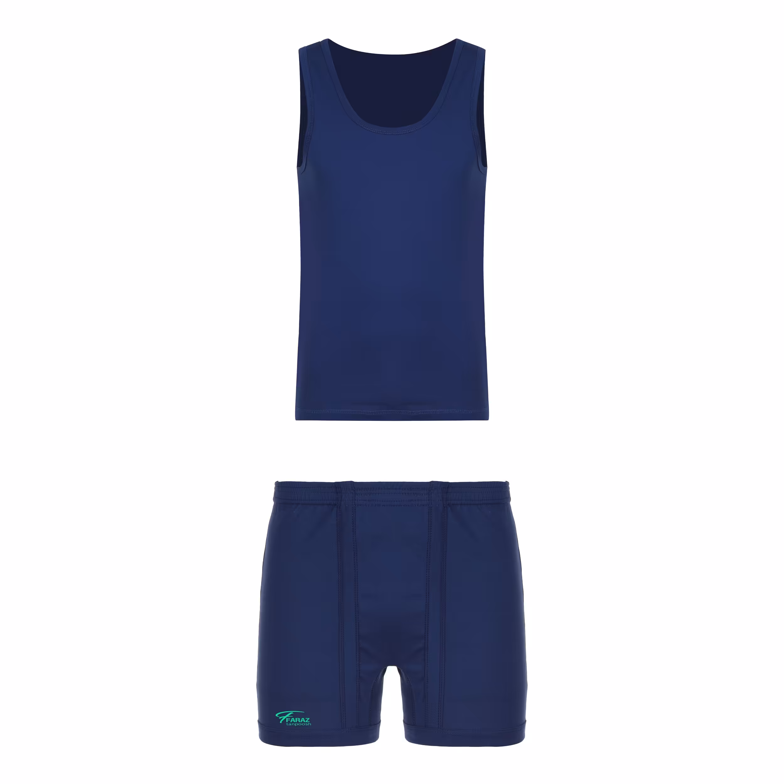 ست زیر پوش پسرانه پادار و رکابی رنگ آبی نفتی سایز 5تا6ساله