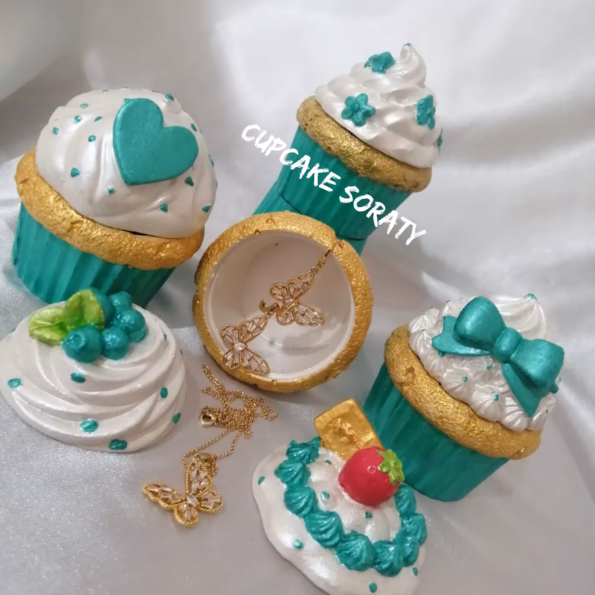  کاپ کیک قندونی کاپ کیک تزیینی کاپ کیک دکوری (ست 5عددی کله غازی شاین) کد19