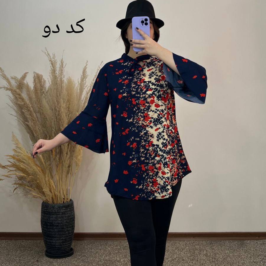 تونیک آستین کلوش برگی(ارسال رایگان)