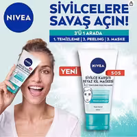 ماسک خاک رس سفید 3 در 1 ضد آکنه NIVEA