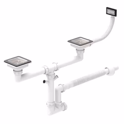 سیفون فانتزی مربع دولگن با سرریز استیل

