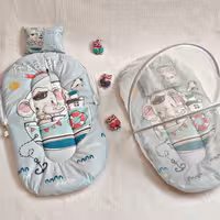 پشه بنو تشک و بالشت دار  خارجه طرح فیل آبی 