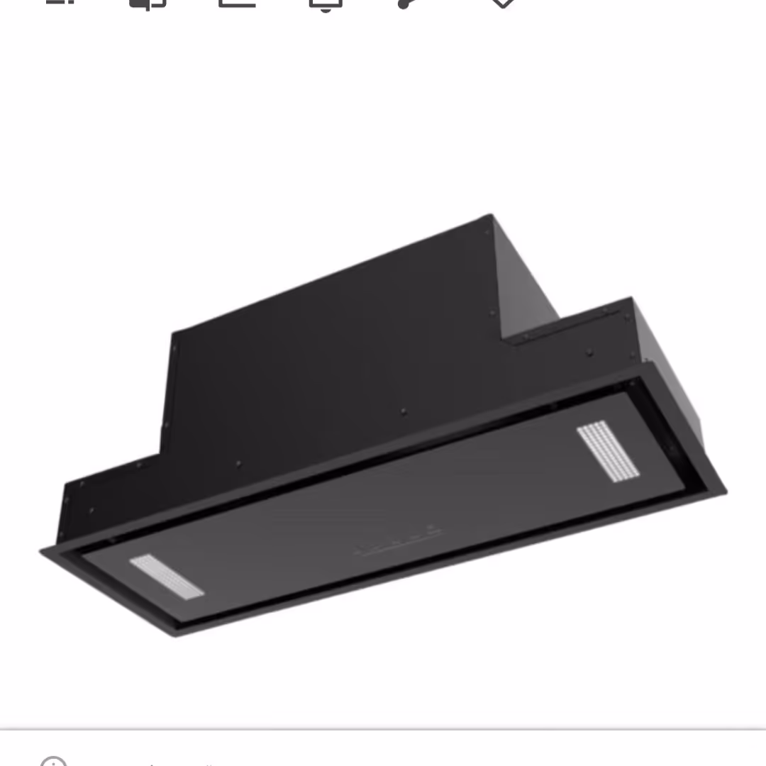 هود مخفی توکار  تمام شیشه ، لمسی و کنترل دار ، روکش موتور فلز 