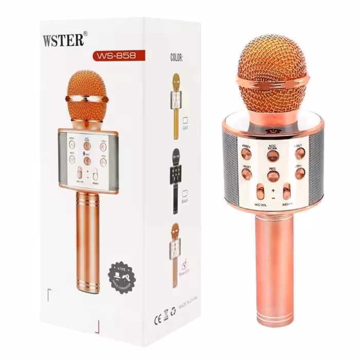 میکروفون اسپیکر مدل WS-858 کیفیت بالا باتری بزرگ