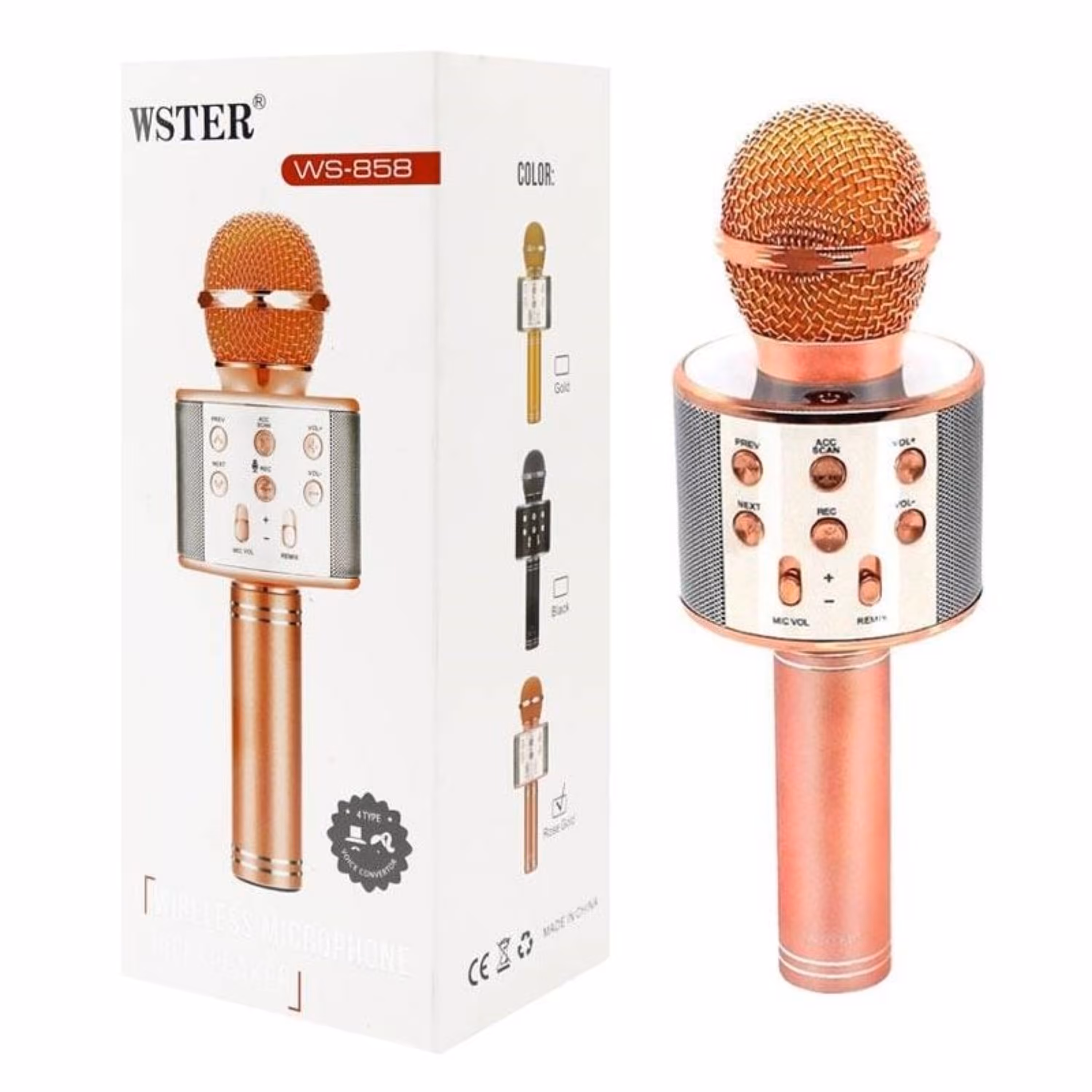 میکروفون اسپیکر مدل WS-858 کیفیت بالا باتری بزرگ