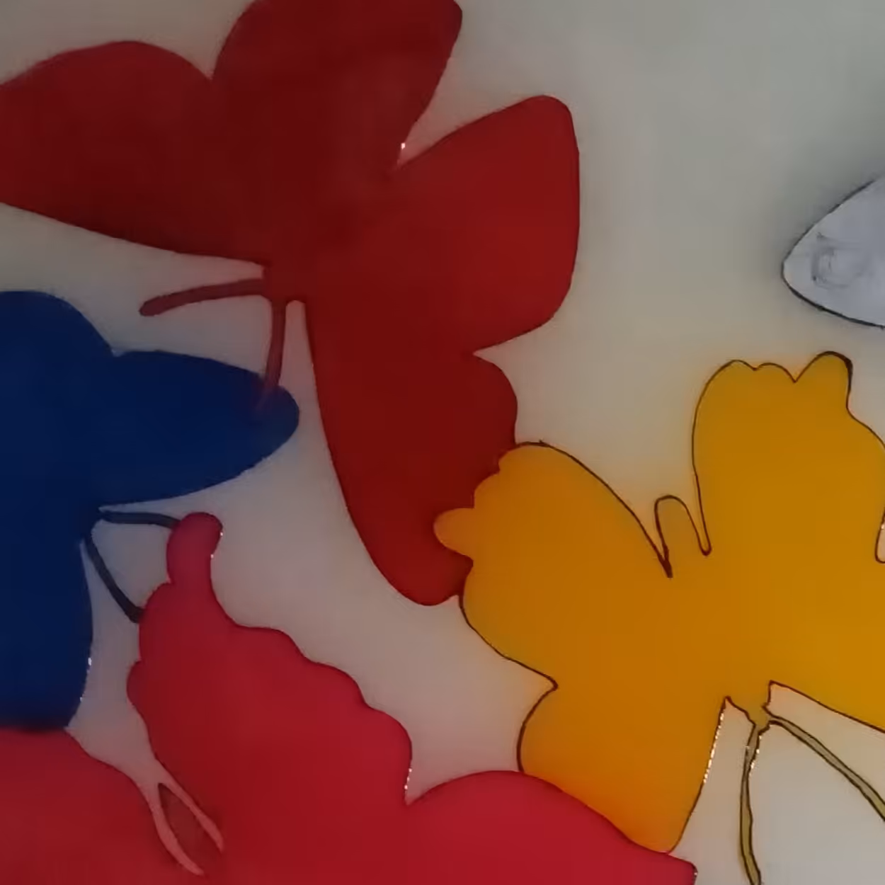 تابلو ویترا مستطیل مدل پروانه رنگی ابعاد50در80سانتیمتر